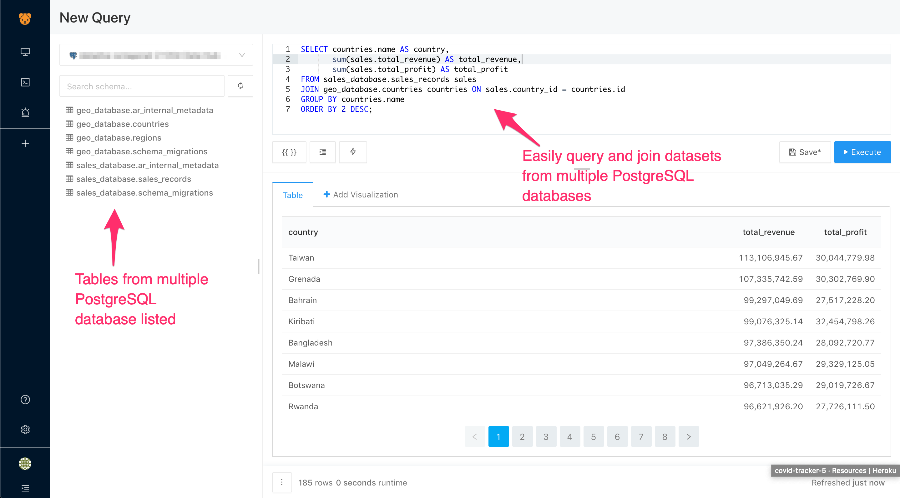 Query multiple databases